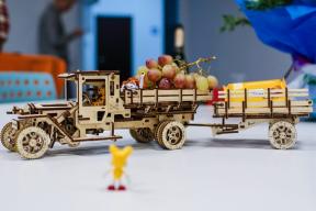 Ülevaade UGEARS disainer: puidust veoauto, et läheb ilma patareid