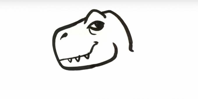 Kuidas joonistada dinosaurust: viimistlege pea