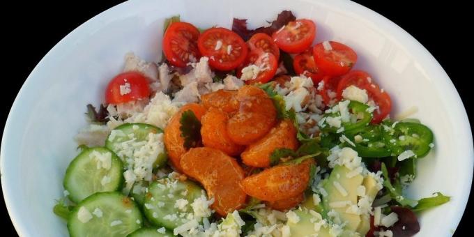 dieet- salatid: salat kana ja mandariinid