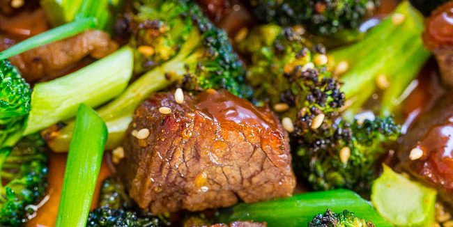 Kuidas kokk veiseliha ahjus: veiseliha brokoli sojakaste meega ja ingver