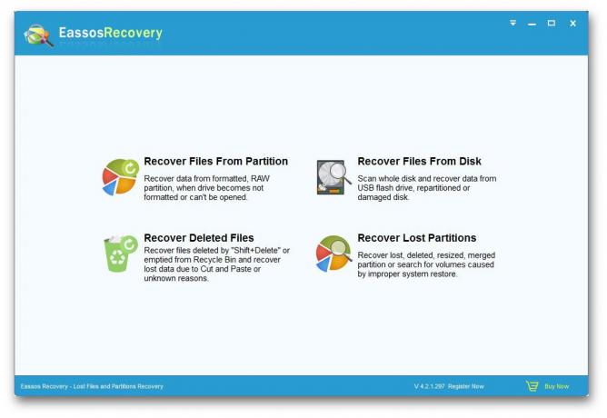 andmete taastamine: Eassos Recovery