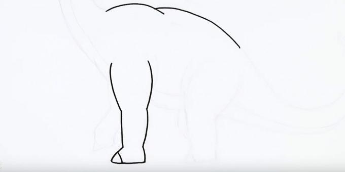 Joonista dinosauruse jalg
