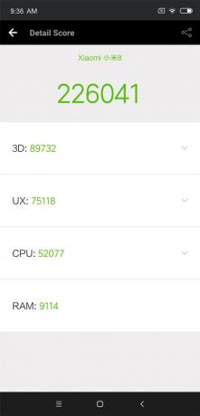 läbivaatamise Xiaomi Mi 8: AnTuTu