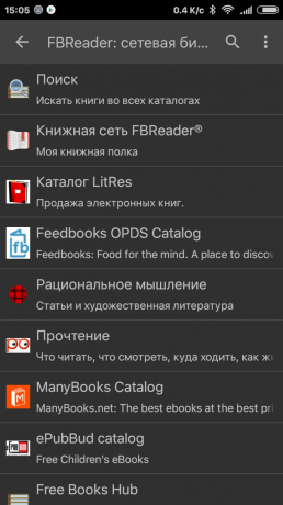 Fbreader: võrgu raamatukogu