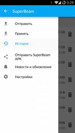 Kuidas kanda suuri faile koos Superbeam Android