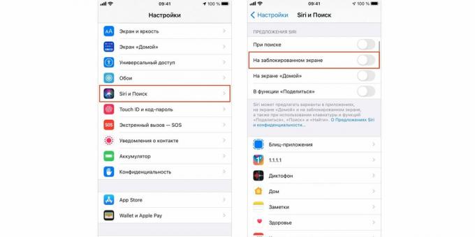 IPhone'i lukustusekraan: kohandage Siri soovitusi