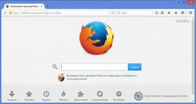 Kuidas taastada vahelehed Firefox