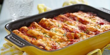 Cannelloni kanahakklihaga, ahjus küpsetatud