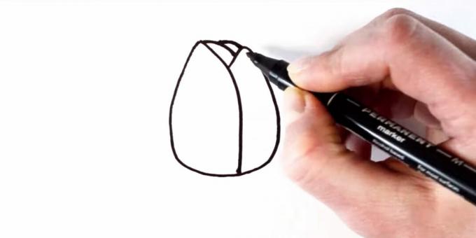 Kuidas tulpi joonistada: lisage kroonlehed tagasi