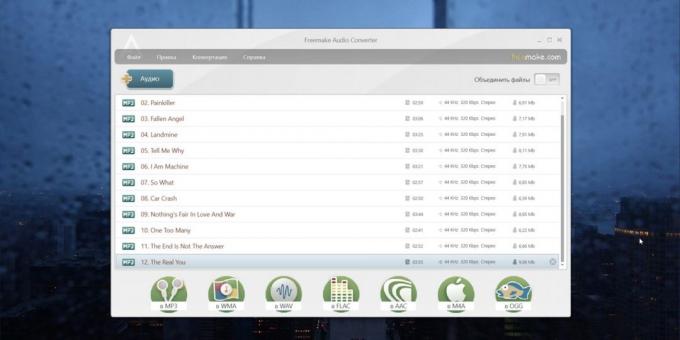 Audio Converter for Windows, MacOS ja Linux: Freemake Audio Converter