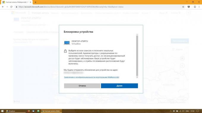 Kauglukustamise PC Windows 10: Vajuta "Next" nuppu