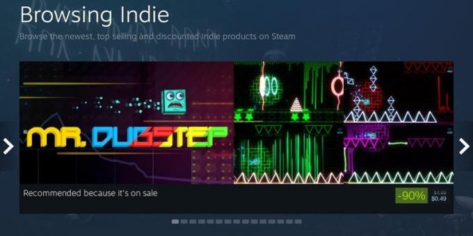 Järgige indie-mänge saab Steam