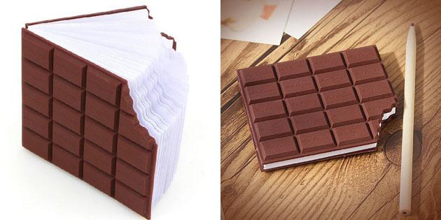 Notebook kujul Bitten šokolaadi