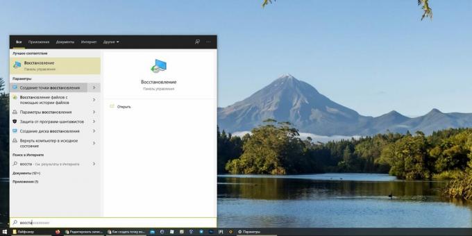 Windows 10 taastepunkt