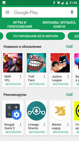 Google Play: uus tärni