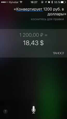  Siri käsk: valuuta konverteerimise