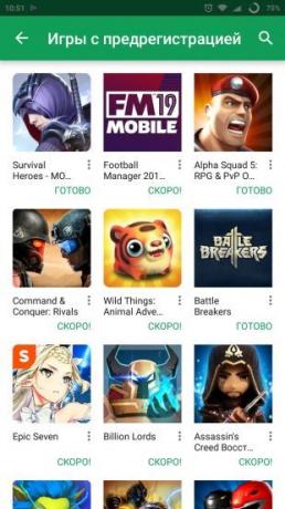 android Google Play: eelregistreerimine mängude