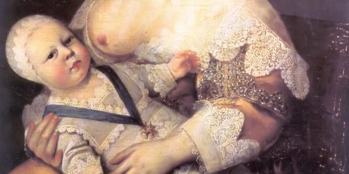 Keskaja lapsed: Louis XIV leedi Longe de la Girodiere'i õe süles