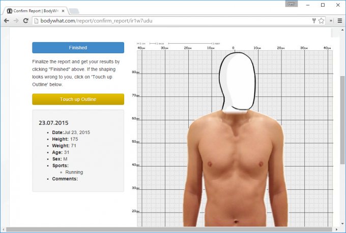 Virtuaalne keha mudel BodyWHAT