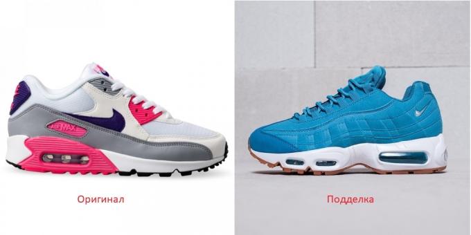 Original ja võlts Nike kingad