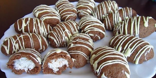 Chocolate küpsiseid kookospähkli