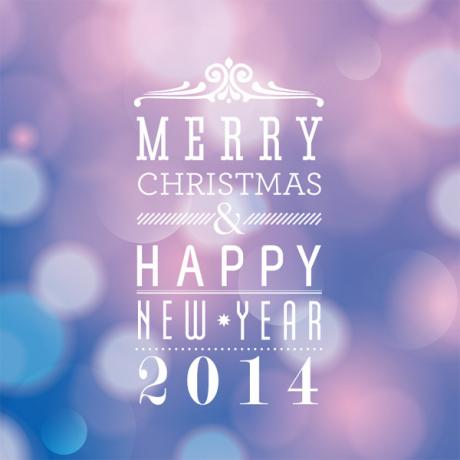 Häid jõule ja head uut aastat 2014 Font Design Vector poolt jacknet