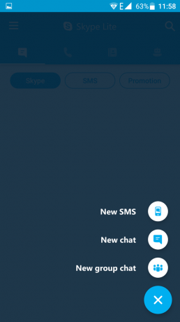 Skype Lite: vestlused