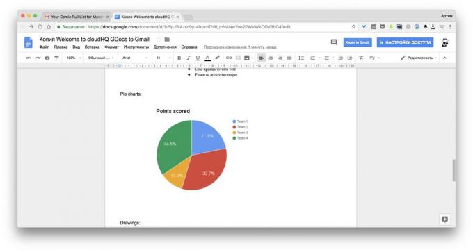 Teisenda Google Docs Gmail ™ eelnõud