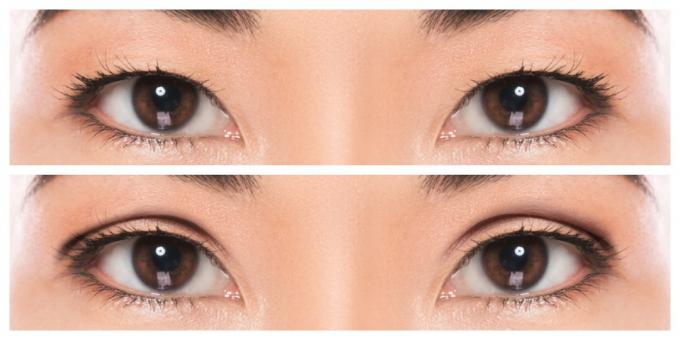 Silmade kuju määramiseks vaadake ülemist silmalaugu. Kui märgatavat voldikut pole, on teil silmad ühevärvilised, kui on, siis mittemonolid