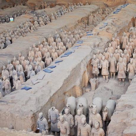 Muuseum Qin terrakotast Warriors ja hobused