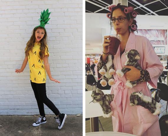 kostüüm Halloween: ananassi ja naine