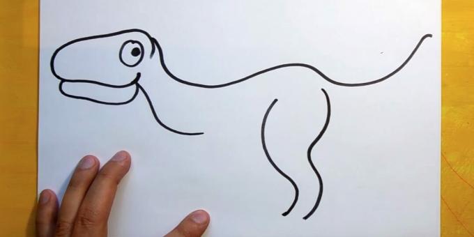 Kuidas joonistada dinosaurust: joonistage käpa kontuur