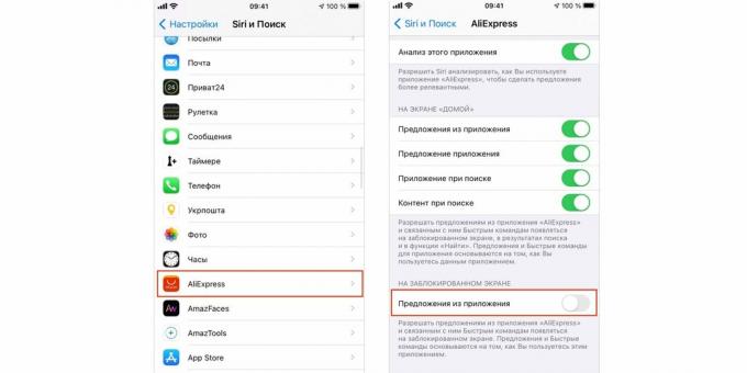 IPhone'i lukustusekraan: kohandage Siri soovitusi