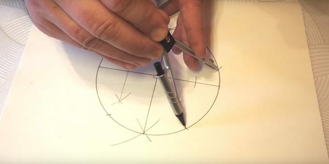 Kuidas joonistada viiekordset tähte: tehke allosas punktid