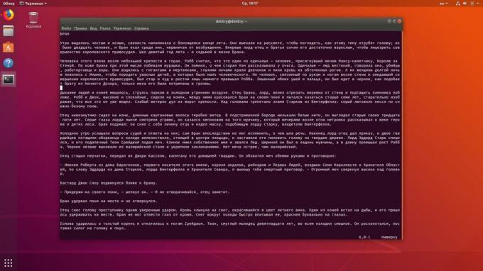  Linux Terminal võimaldab printida teksti