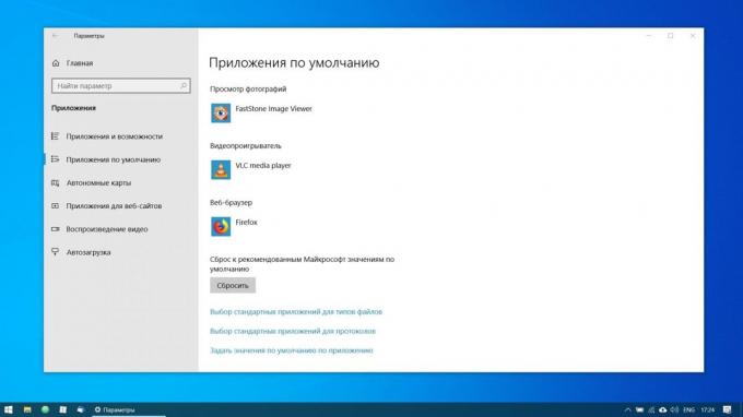Seadistamine Windows 10: Muuda vaikimisi rakendus